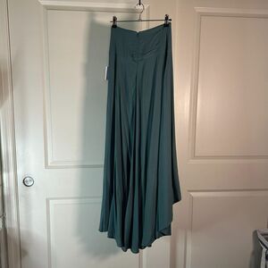 NWT O’Neill Flowing High-Low Maxi Skirt Size XS Soft Teal Boho Elegance